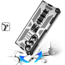 For Samsung Z Fold7 Case Shockproof Modern w/ Stand Metal Plate + Tempered Glass