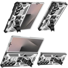 For Samsung Z Fold7 Case Shockproof Modern w/ Stand Metal Plate + Tempered Glass
