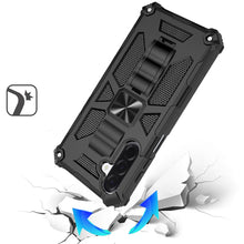 For Samsung A17 5G Case Shockproof Modern with Stand Metal Plate +Tempered Glass