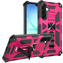 For Samsung A17 5G Case Shockproof Modern with Stand Metal Plate +Tempered Glass