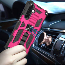 For Samsung A17 5G Case Shockproof Modern with Stand Metal Plate +Tempered Glass