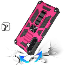 For Samsung A17 5G Case Shockproof Modern with Stand Metal Plate +Tempered Glass