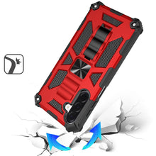 For Samsung A17 5G Case Shockproof Modern with Stand Metal Plate +Tempered Glass