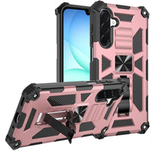 For Samsung A17 5G Case Shockproof Modern with Stand Metal Plate +Tempered Glass