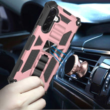 For Samsung A17 5G Case Shockproof Modern with Stand Metal Plate +Tempered Glass