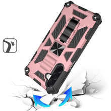 For Samsung A17 5G Case Shockproof Modern with Stand Metal Plate +Tempered Glass