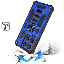 For Moto G Stylus 2025 Case Shockproof with Stand Metal Plate + Tempered Glass