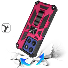 For Moto G Stylus 2025 Case Shockproof with Stand Metal Plate + Tempered Glass