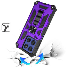 For Moto G Stylus 2025 Case Shockproof with Stand Metal Plate + Tempered Glass