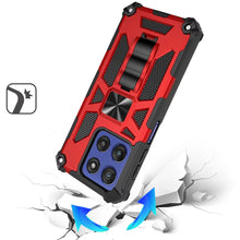 For Moto G Stylus 2025 Case Shockproof with Stand Metal Plate + Tempered Glass