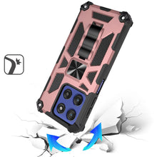 For Moto G Stylus 2025 Case Shockproof with Stand Metal Plate + Tempered Glass