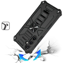 For Samsung S25 FE Case Shockproof Modern with Stand Metal Plate +Tempered Glass