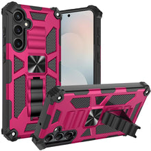 For Samsung S25 FE Case Shockproof Modern with Stand Metal Plate +Tempered Glass