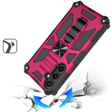 For Samsung S25 FE Case Shockproof Modern with Stand Metal Plate +Tempered Glass