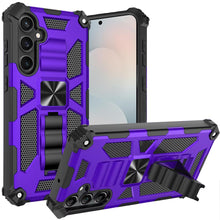 For Samsung S25 FE Case Shockproof Modern with Stand Metal Plate +Tempered Glass