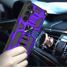 For Samsung S25 FE Case Shockproof Modern with Stand Metal Plate +Tempered Glass