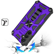 For Samsung S25 FE Case Shockproof Modern with Stand Metal Plate +Tempered Glass