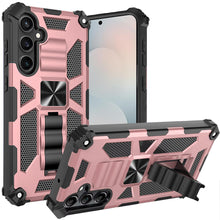 For Samsung S25 FE Case Shockproof Modern with Stand Metal Plate +Tempered Glass