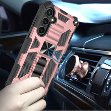 For Samsung S25 FE Case Shockproof Modern with Stand Metal Plate +Tempered Glass