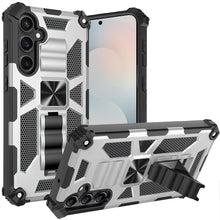 For Samsung S25 FE Case Shockproof Modern with Stand Metal Plate +Tempered Glass