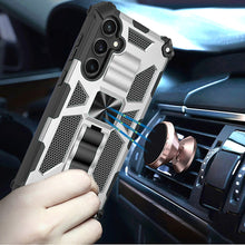 For Samsung S25 FE Case Shockproof Modern with Stand Metal Plate +Tempered Glass