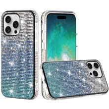 For iPhone 16 PRO MAX Case Party Full Bling Diamond Phone Cover + Tempered Glass