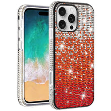 For iPhone 16 PRO MAX Case Party Full Bling Diamond Phone Cover + Tempered Glass