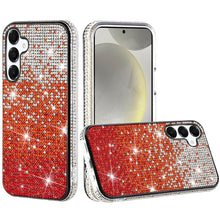 For Samsung S25+/S24+ Case Party Full Bling Diamond Phone Cover + Tempered Glass