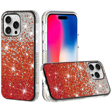 For iPhone 16 Pro 6.3in Case Party Full Bling Diamond Cover + Tempered Glass