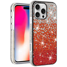For iPhone 16 Pro 6.3in Case Party Full Bling Diamond Cover + Tempered Glass