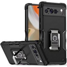 For Google Pixel 10 Pro XL Case Grip Design Magnetic Ring Stand + Tempered Glass