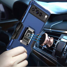 For Google Pixel 10 Pro XL Case Grip Design Magnetic Ring Stand + Tempered Glass