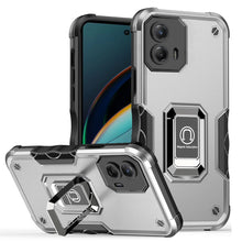 For Moto G 5G (2024) Case Grip Design Magnetic Ringstand Cover + Tempered Glass