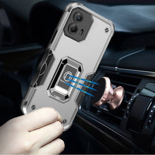 For Moto G 5G (2024) Case Grip Design Magnetic Ringstand Cover + Tempered Glass