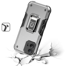 For Moto G 5G (2024) Case Grip Design Magnetic Ringstand Cover + Tempered Glass