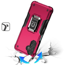 For Samsung A16 5G Case Grip Design Magnetic Ring Stand Cover + Tempered Glass