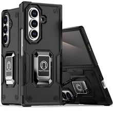 For Samsung Z Fold7 Case Grip Design Magnetic Ring Stand Cover + Tempered Glass