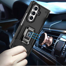 For Samsung Z Fold7 Case Grip Design Magnetic Ring Stand Cover + Tempered Glass