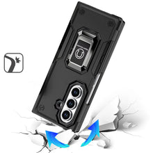 For Samsung Z Fold7 Case Grip Design Magnetic Ring Stand Cover + Tempered Glass