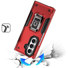 For Samsung Z Fold7 Case Grip Design Magnetic Ring Stand Cover + Tempered Glass