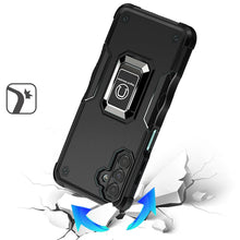 For Samsung A17 5G Case Grip Design Magnetic Ring Stand Cover + Tempered Glass