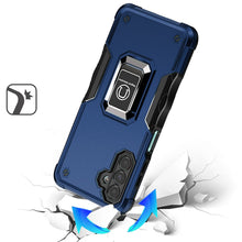 For Samsung A17 5G Case Grip Design Magnetic Ring Stand Cover + Tempered Glass