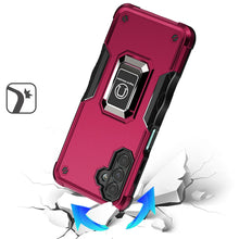 For Samsung A17 5G Case Grip Design Magnetic Ring Stand Cover + Tempered Glass