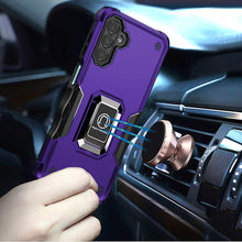 For Samsung A17 5G Case Grip Design Magnetic Ring Stand Cover + Tempered Glass