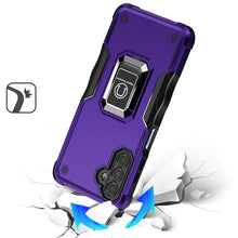 For Samsung A17 5G Case Grip Design Magnetic Ring Stand Cover + Tempered Glass