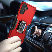 For Samsung A17 5G Case Grip Design Magnetic Ring Stand Cover + Tempered Glass