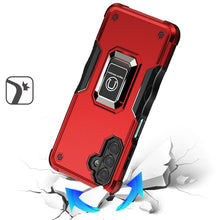 For Samsung A17 5G Case Grip Design Magnetic Ring Stand Cover + Tempered Glass