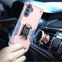 For Samsung A17 5G Case Grip Design Magnetic Ring Stand Cover + Tempered Glass