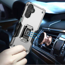 For Samsung A17 5G Case Grip Design Magnetic Ring Stand Cover + Tempered Glass