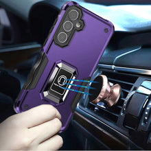 For Samsung A26 5G Case Grip Design Magnetic Ring Stand Cover + Tempered Glass